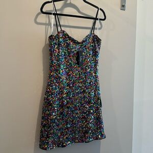 Lulu’s Sequin Mini Dress! NWT! Size Large ✨